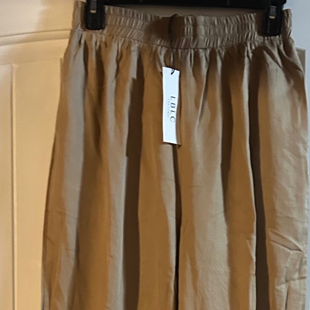 077 Nwt Lblc Taupe Gamma Wide Leg Pants Small Wide Leg Msrp $170